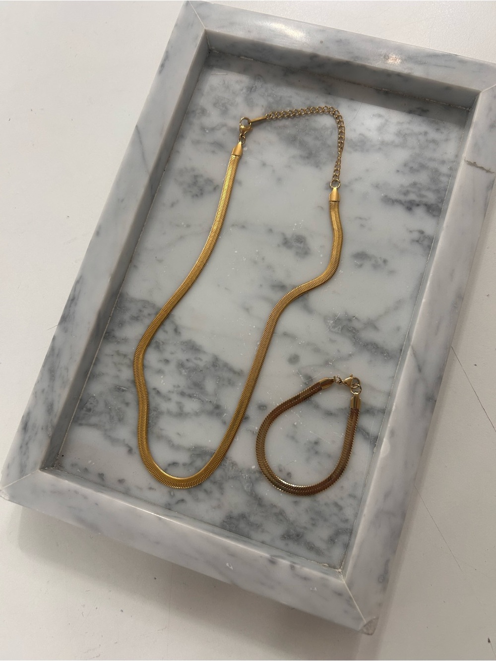 Priv - 14k Gold Plated Necklace Bracelet Set NWT